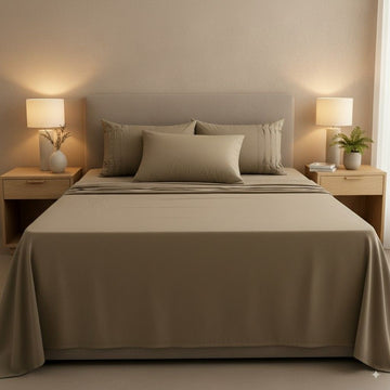 Taupe Tranquil – 600 TC King Bedsheet