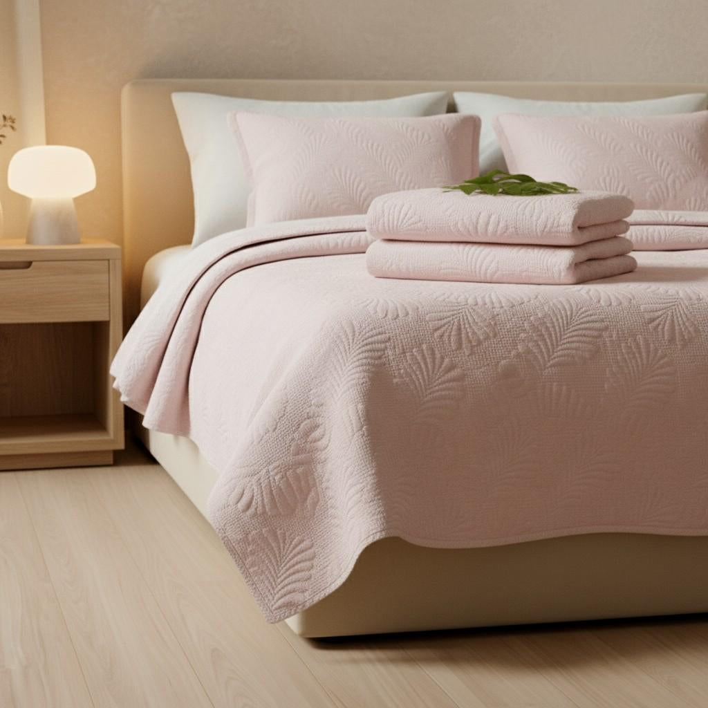 Pink Haven Double Bedcover Set