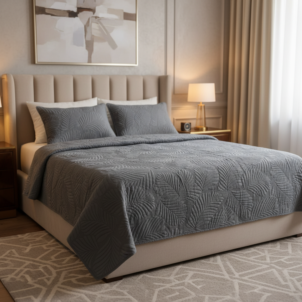 Nuetral Grey Haven Double Bedcover Set