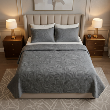 Nuetral Grey Haven Double Bedcover Set