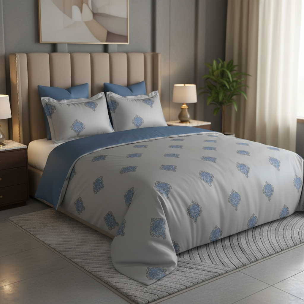 Moonstone Grey – 650 TC Luxury Bedsheet Set