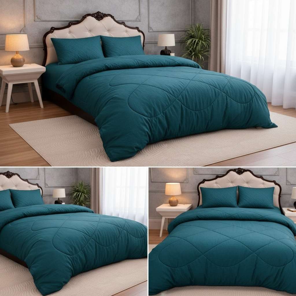 Shivoham Signature Auraluxe Solid 4 Pcs Comforter Set