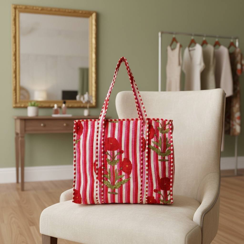 Boheme Garden Tote Bag with Zip