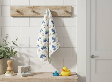 Whaley Block Printed Waffle Bath Kids Towel