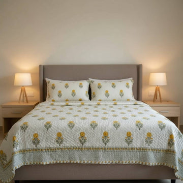 Neeraja Quilted Reversible Double Bedcover Set