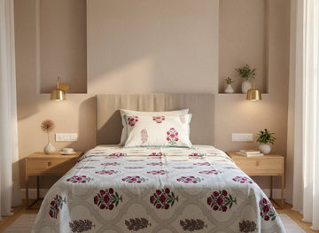 Classic Buti Cotton Single Bedsheet