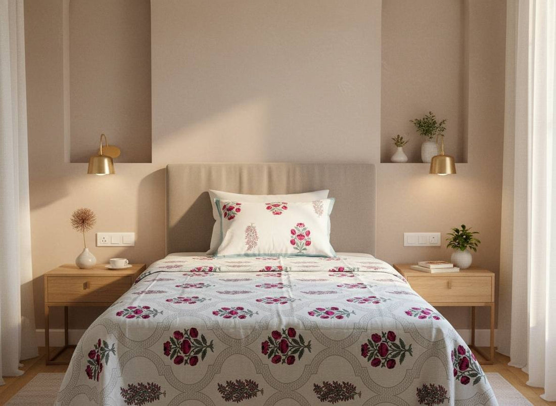 Classic Buti Cotton Single Bedsheet