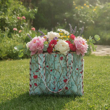 Pretty Petals Printed Mini Tote Bag