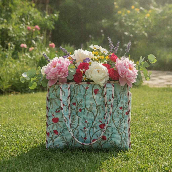 Pretty Petals Printed Mini Tote Bag