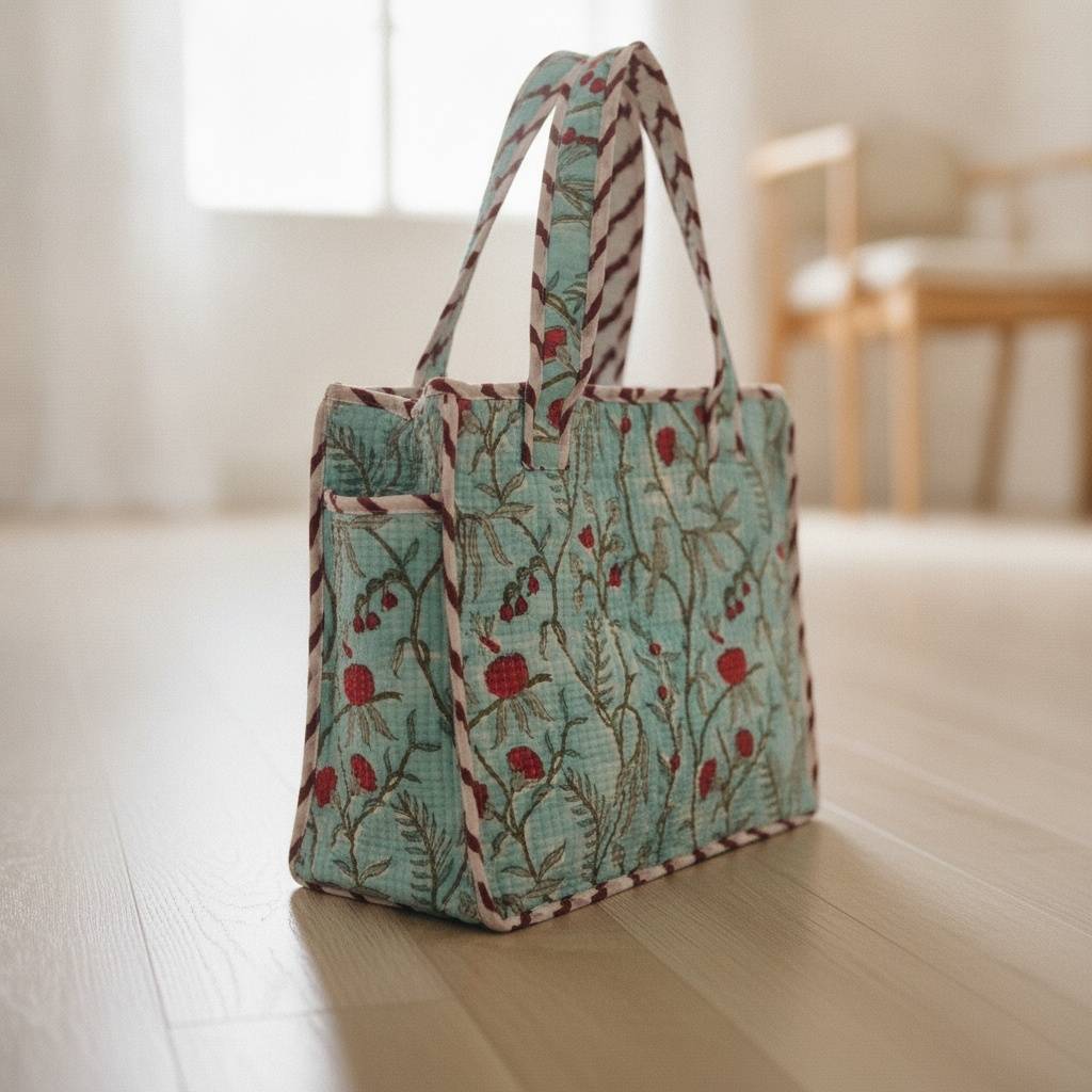 Pretty Petals Printed Mini Tote Bag