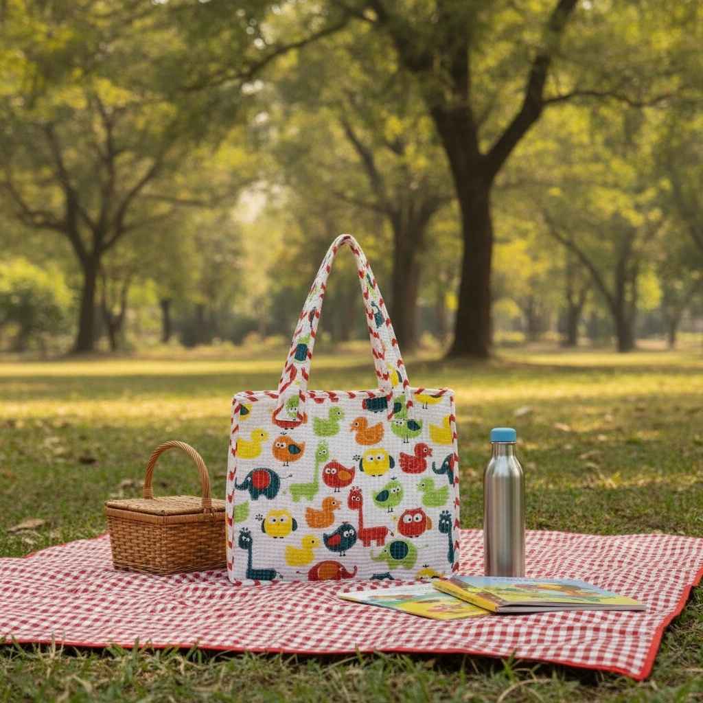 Cartoon Printed Mini Tote Bag