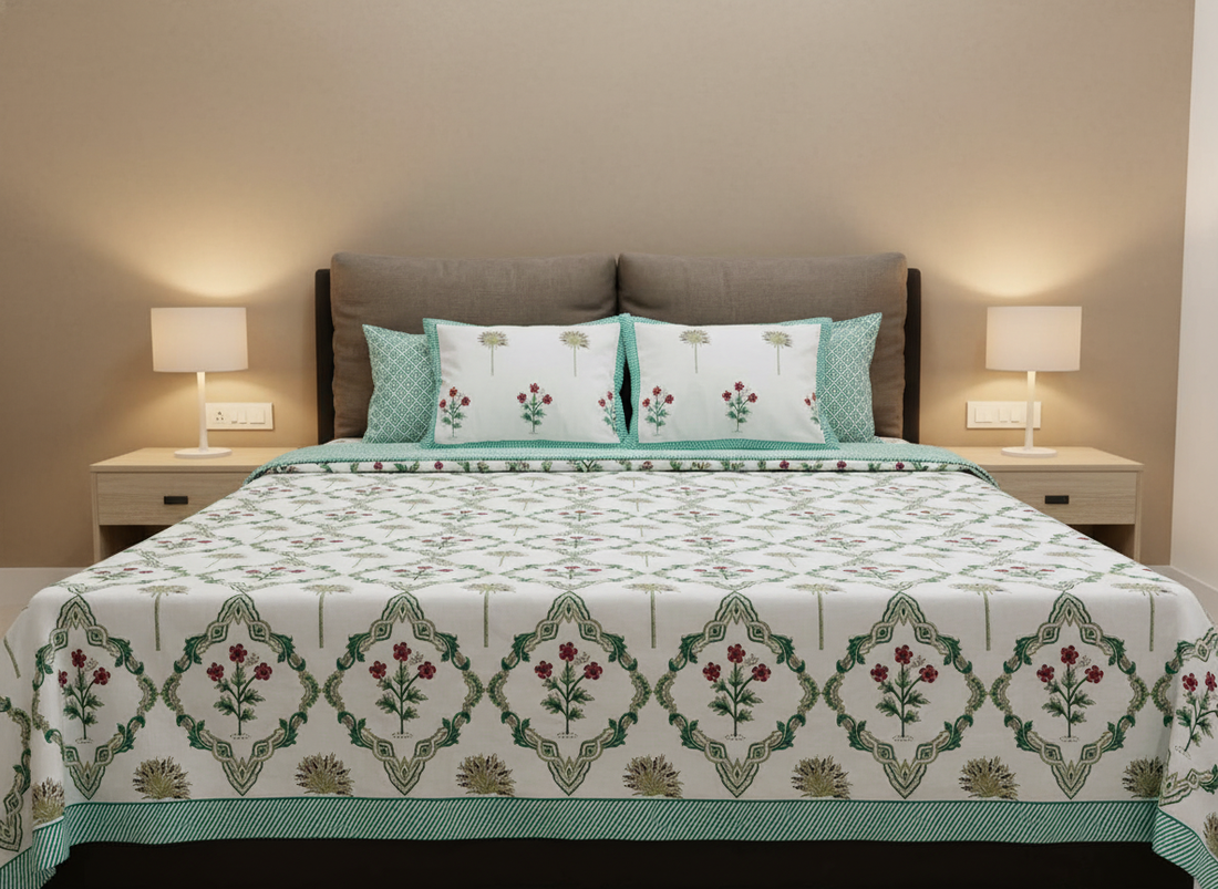 Petal Weave King Size Premium Cotton Bedsheet