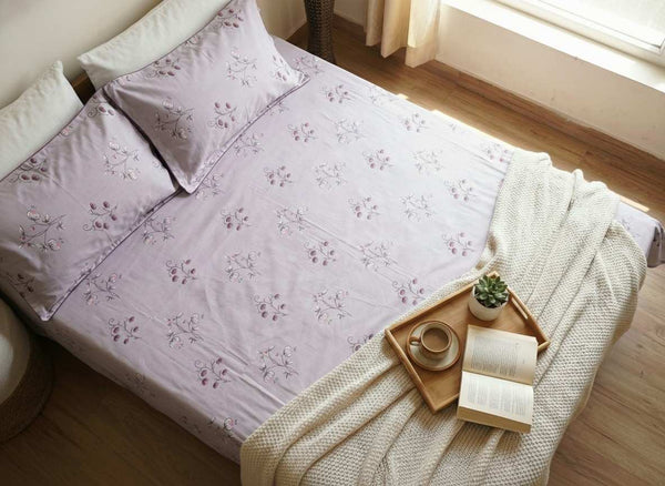 Velmora King Size Premium Cotton Bedsheet | 300 TC