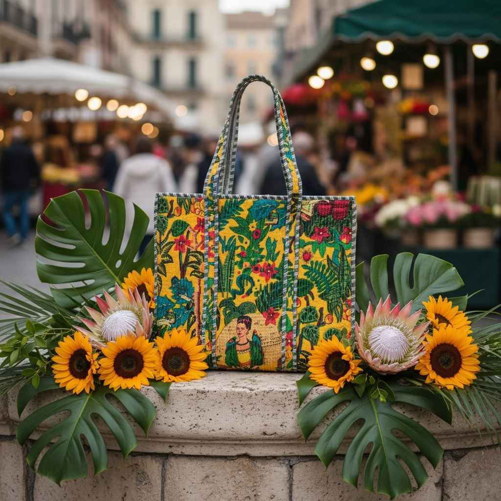 Frida Jungle Tote Bag - Medium Size
