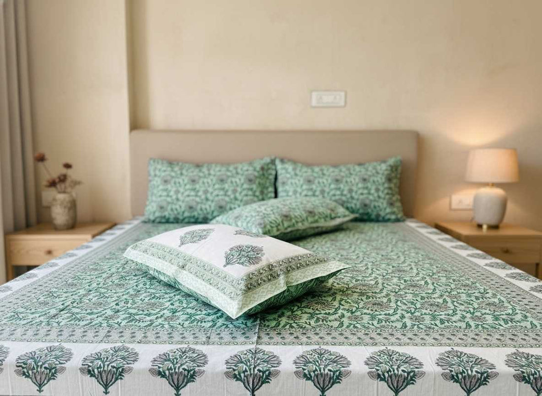 Pushkar Grace King Size Premium Cotton Bedsheet