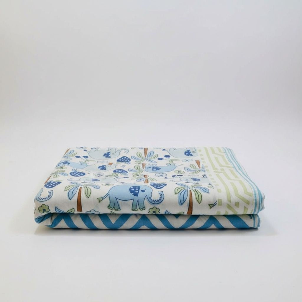 Jungle Dreams Hand Block Printed Reversible Kids Dohar