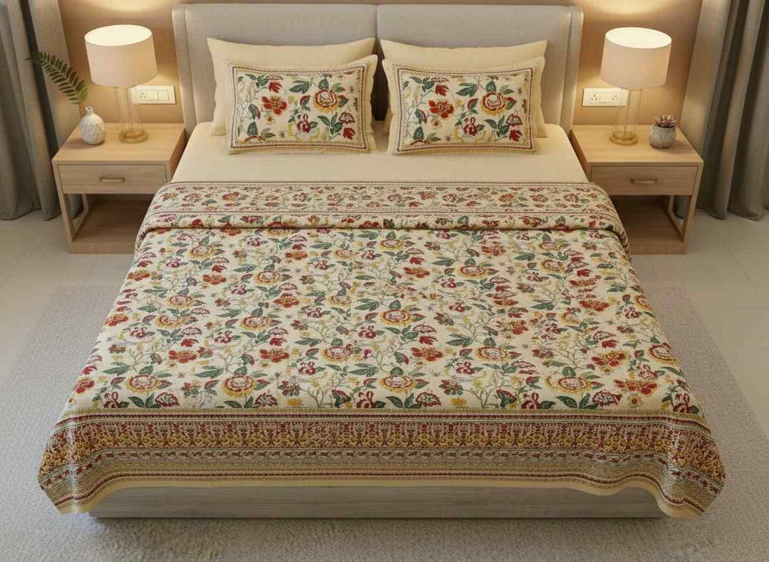 Vasundhara King Size Premium Cotton Bedsheet