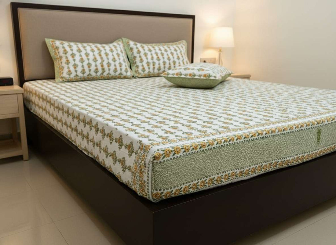Prakriti Petals King Size Premium Cotton Bedsheet