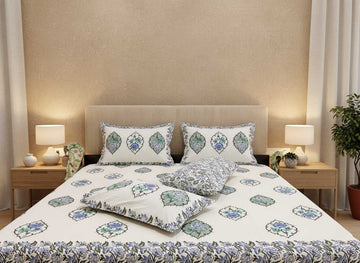 Aakruti Petals King Size Premium Cotton Bedsheet