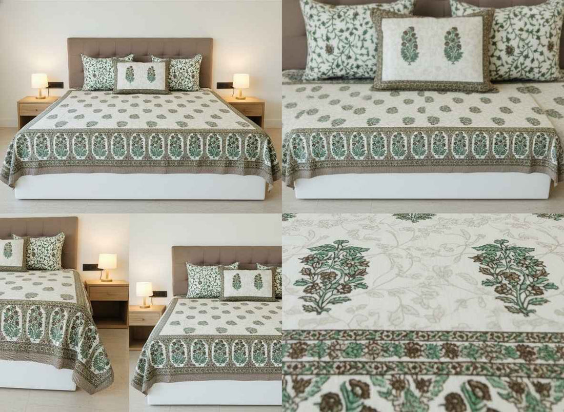 Pankhudi Petals King Size Premium Cotton Bedsheet
