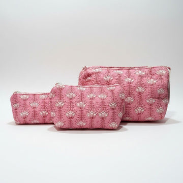 Pink affair Set of 3 Utility Pouches