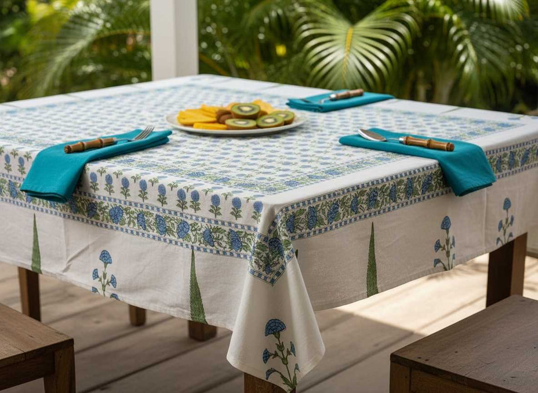Neelbagh Cotton Hand Block Table Cover