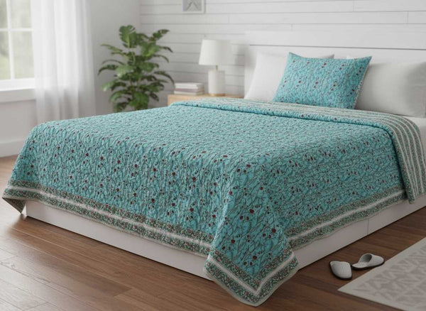 Ratna Jaipur Block Printed Premium Reversible Double Quilt