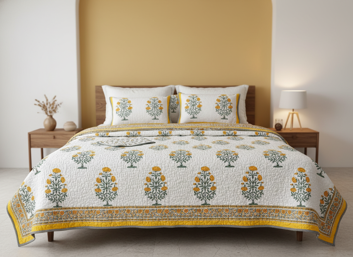 Maple Quilted Reversible Double Bedcover Set