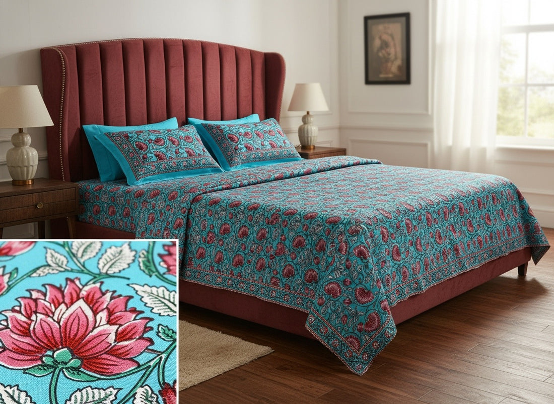 Rang Basanti Premium Cotton King Size Bedsheet