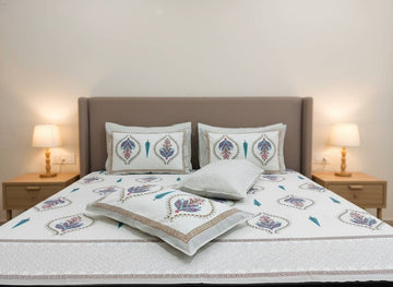 Rustic Petals King Size Premium Cotton Bedsheet