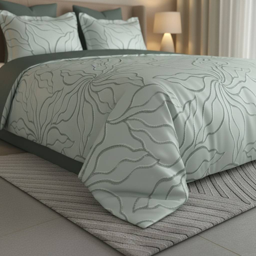Verdant Calm – 650 TC Luxury Bedsheet Set