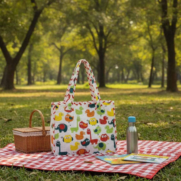 Cartoon Printed Mini Tote Bag