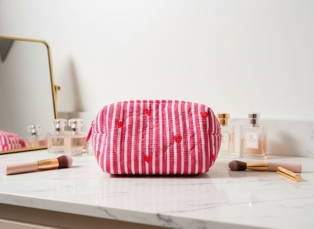 Pink Love Set of 3 Utility Pouches
