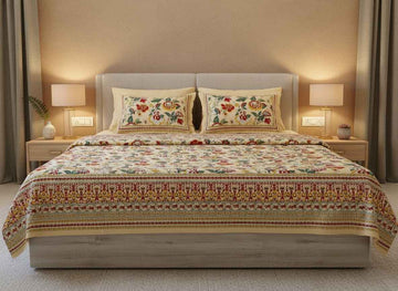 Vasundhara King Size Premium Cotton Bedsheet