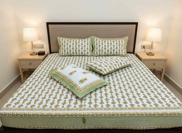 Prakriti Petals King Size Premium Cotton Bedsheet