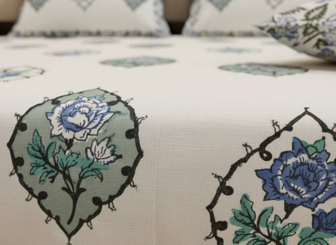 Aakruti Petals King Size Premium Cotton Bedsheet