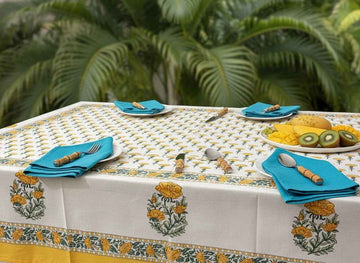 Raagini Cotton Hand Block Table Cover