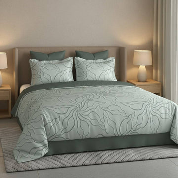 Verdant Calm – 650 TC Luxury Bedsheet Set