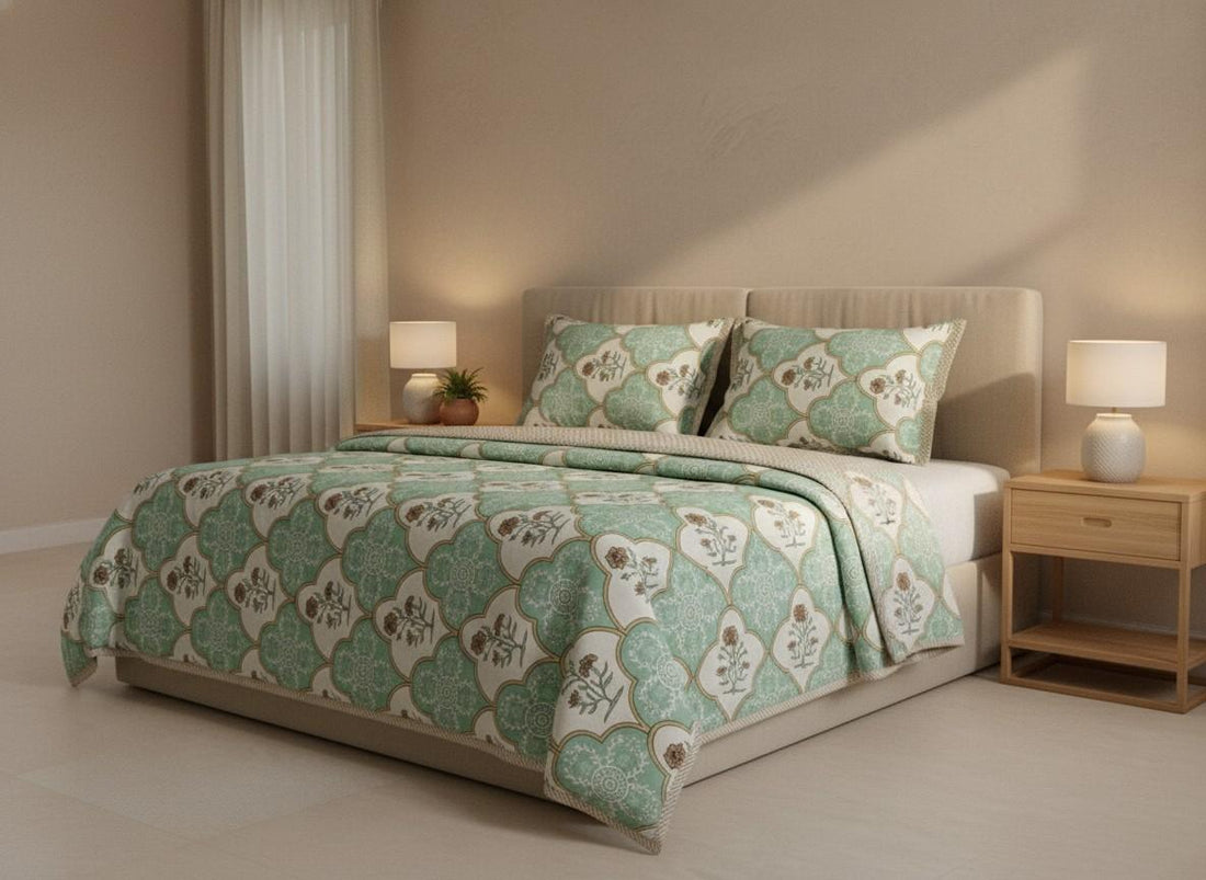 Rangoli King Size Premium Cotton Bedsheet