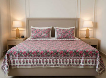 Noorani Sky King Size Premium Cotton Bedsheet