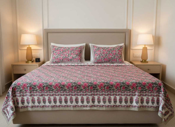 Noorani Sky King Size Premium Cotton Bedsheet