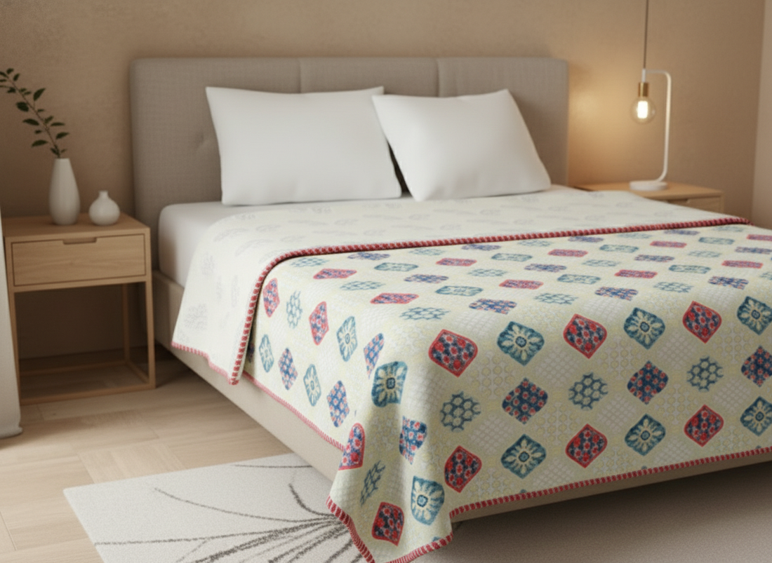 Sukoon Mulmul Cotton Reversible Double Dohar