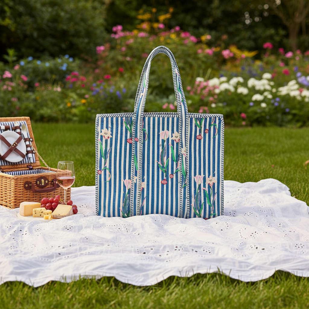 Rangriti Tote Bag with Pouches - Set of 4