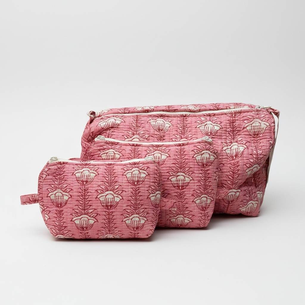 Pink affair Set of 3 Utility Pouches