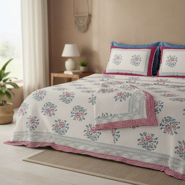 Rang Basanti Double Mulmul Dohar Set