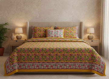 Arohi Sky King Size Premium Cotton Bedsheet