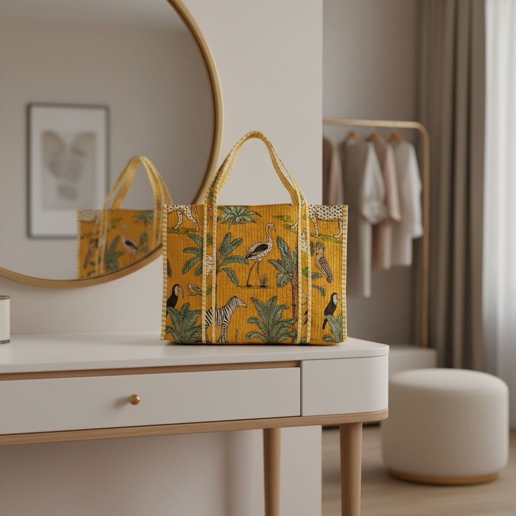 Marigold Hand Block Tote Bag