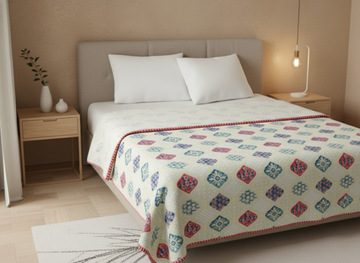 Sukoon Mulmul Cotton Reversible Double Dohar