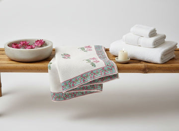 Chandni Hand Block Print - Set of 3 Towels